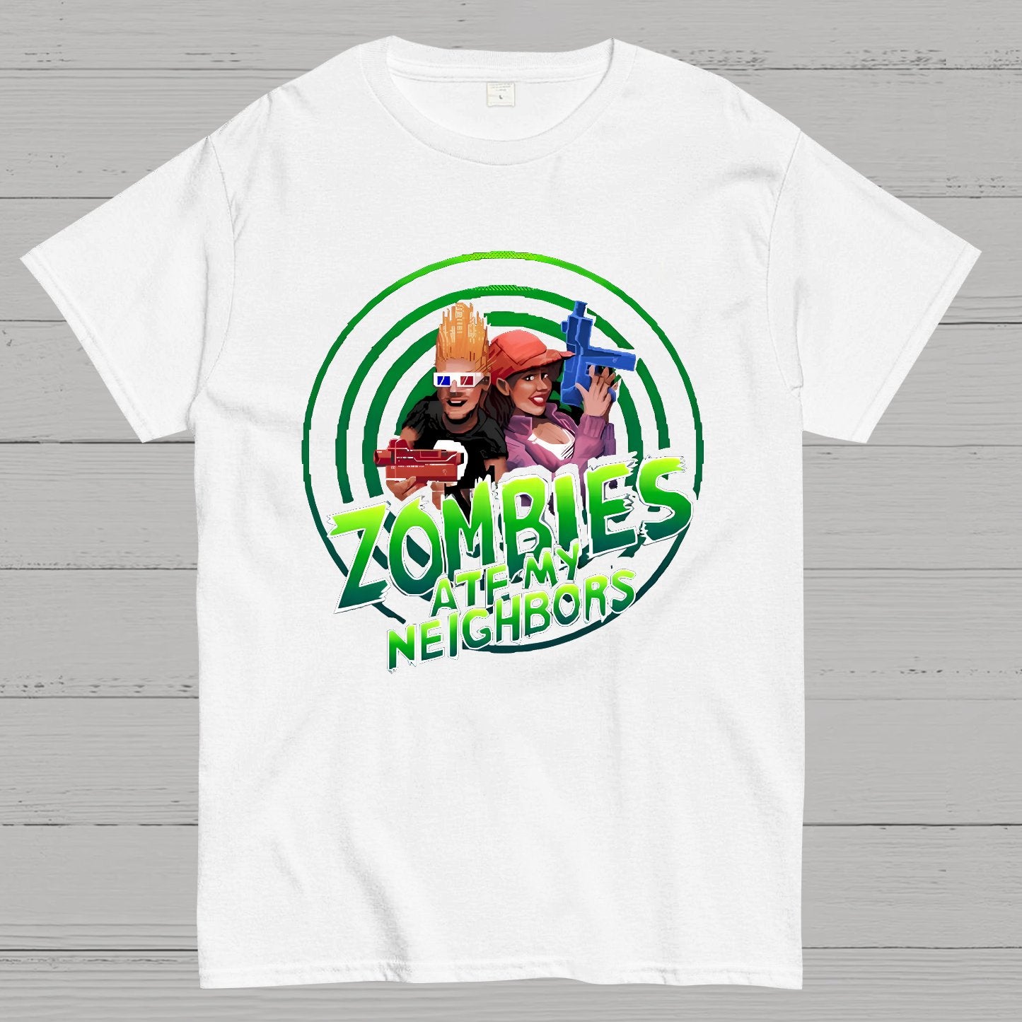 Zombie Are Me Neighbors Hunters Nerdy T-Shirt
