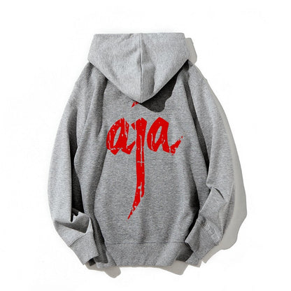 Aja Printed Back Unisex Cotton Hoodie