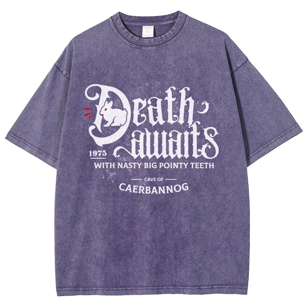 Death Awaits Vintage Distressed T-shirt