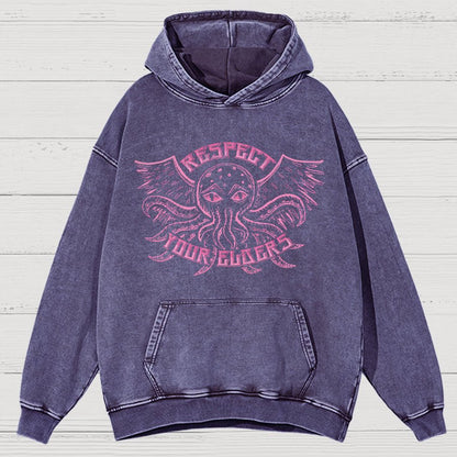 Respect Your Elder Gods Vintage Distressed Hoodie