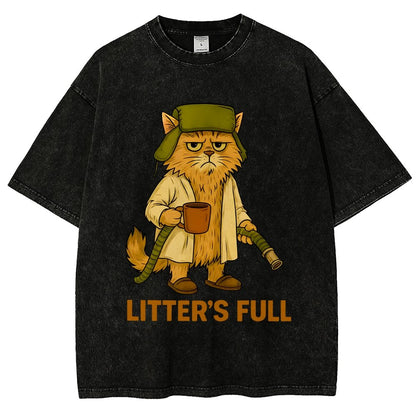 Litter’s Full Cat Vintage Distressed T-shirt