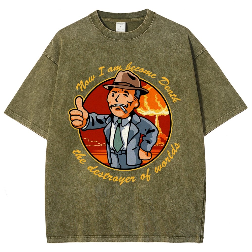 Oppen Boy-Now I am become Death, the destroyer of worlds. Vintage Distressed T-shirt