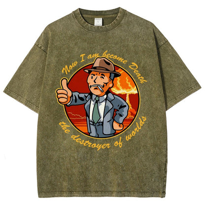 Oppen Boy-Now I am become Death, the destroyer of worlds. Vintage Distressed T-shirt