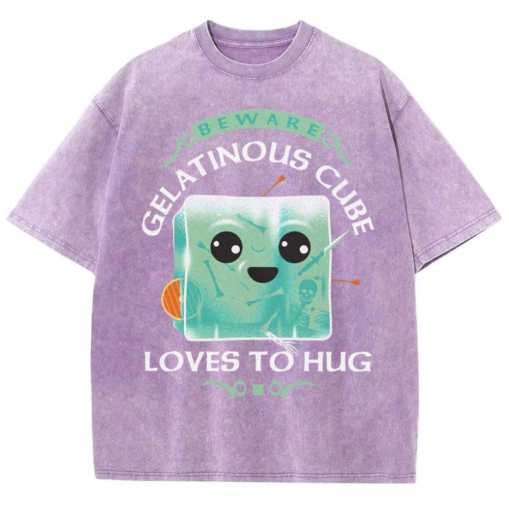Gelatinous Cube Loves To Hug Vintage Distressed T-shirt