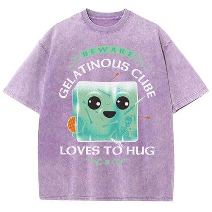 Gelatinous Cube Loves To Hug Vintage Distressed T-shirt