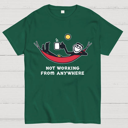 Not Working Hammock Funny Geek T-Shirt
