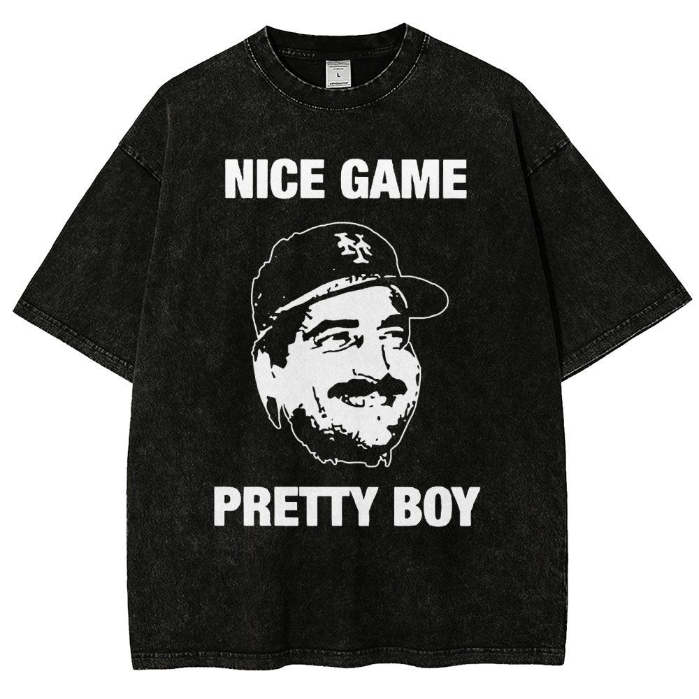 NICE GAME PRETTY BOY  Vintage Distressed T-shirt