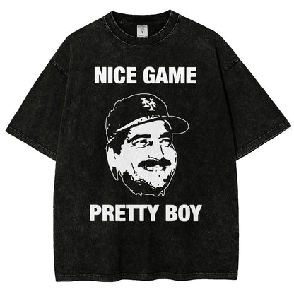 NICE GAME PRETTY BOY  Vintage Distressed T-shirt