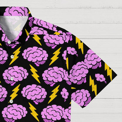 Thunder and Lightning Art Print Geek Hawaiian Shirt