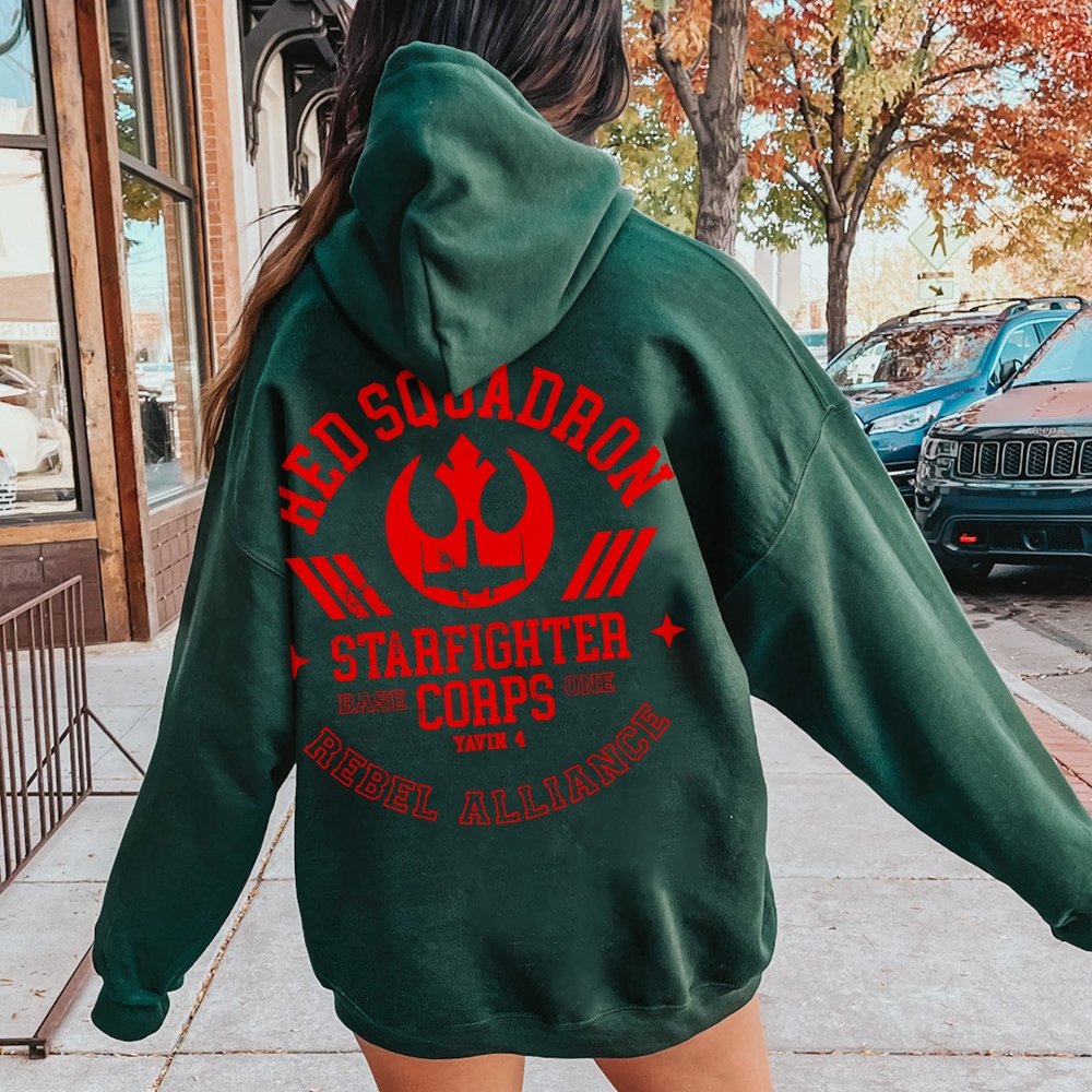 Red Team Base One Printed Back Unisex Cotton Hoodie