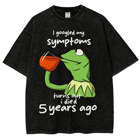 Goolged Symptoms Vintage Distressed T-shirt