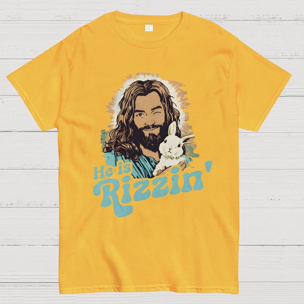 He Is Rizzin' Easter Geek T-Shirt