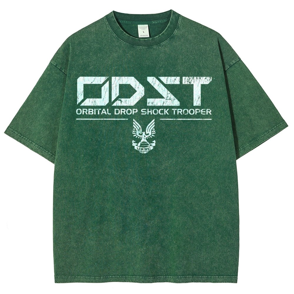 Military White Vintage Vintage Distressed T-shirt