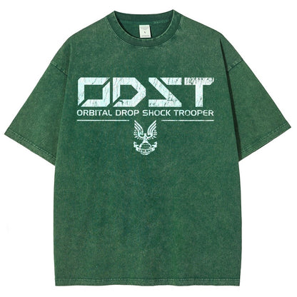Military White Vintage Vintage Distressed T-shirt