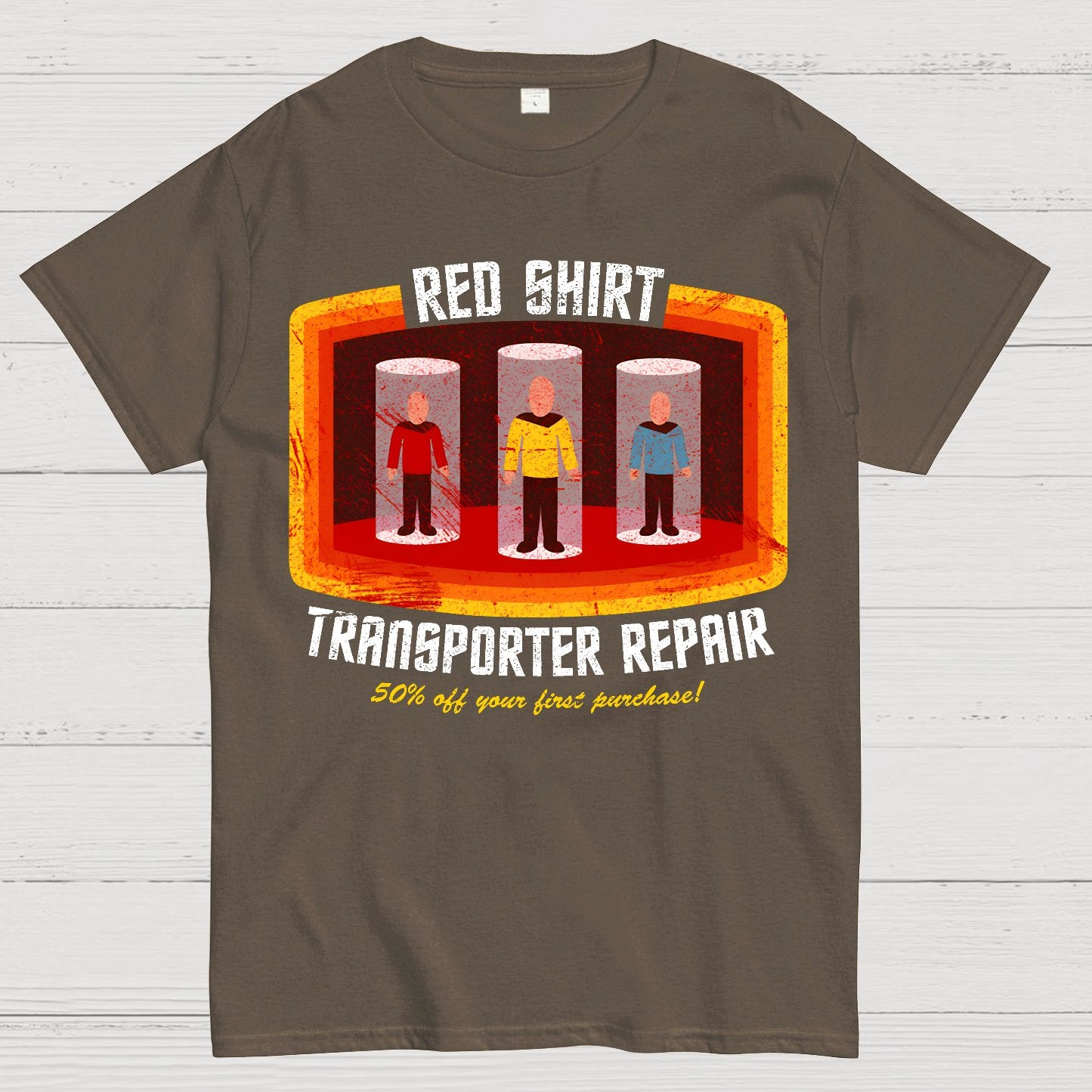 Red Shirt Space Repair Geek T-Shirt