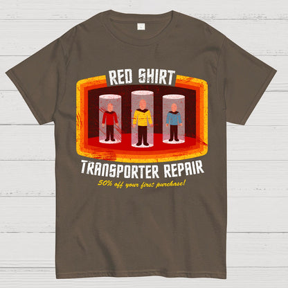 Red Shirt Space Repair Geek T-Shirt