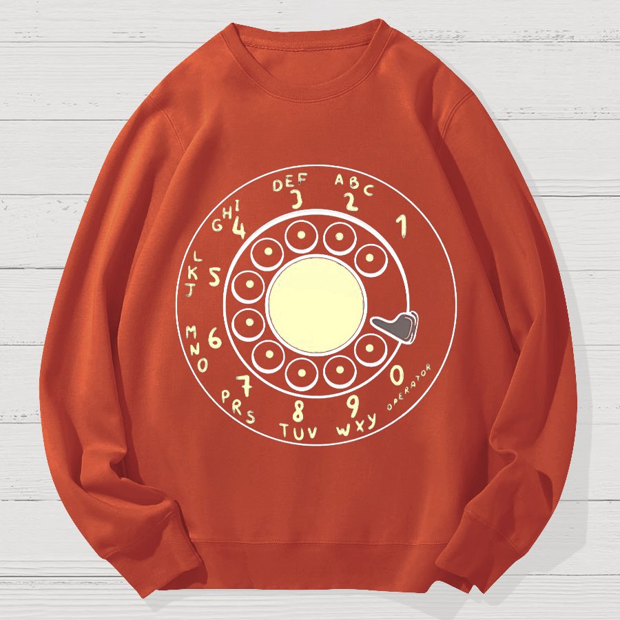 Rotary Dial Vintage Funny Geek Cotton Sweatshirt