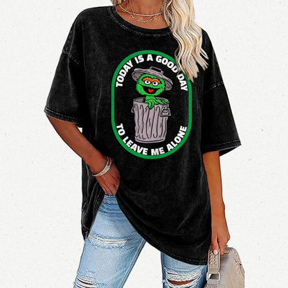 A good day to leave me alone Vintage Distressed T-shirt