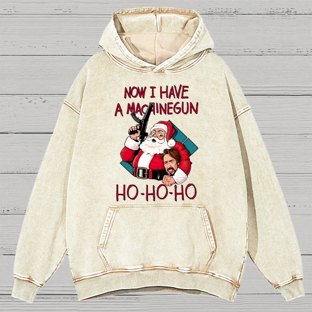 Ho-Ho-Ho Vintage Distressed Hoodie