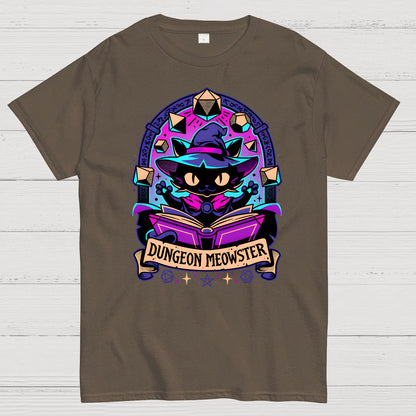 Feline Dungeon Keeper Meowster Geek T-Shirt