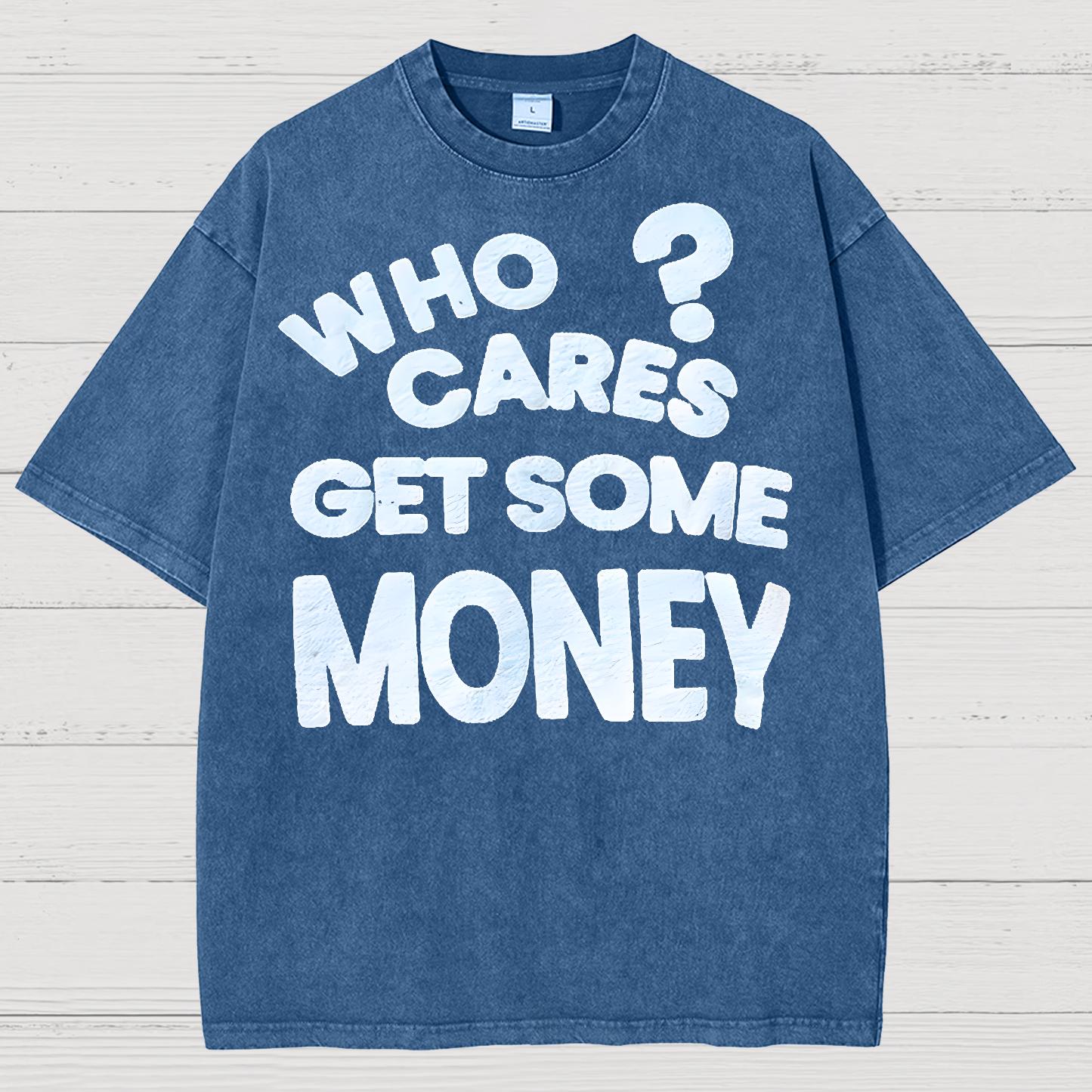 Chasing Money Graphic Print Vintage Distressed T-shirt