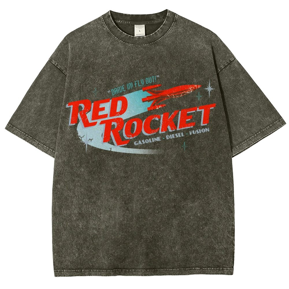 Red Rocket Vintage Distressed T-shirt