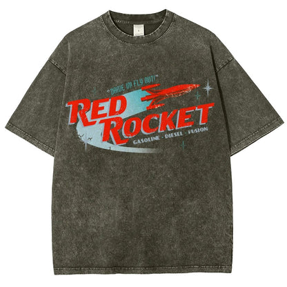 Red Rocket Vintage Distressed T-shirt