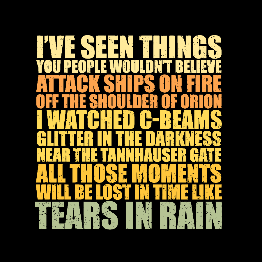 Tears In Rain Geek T-Shirt