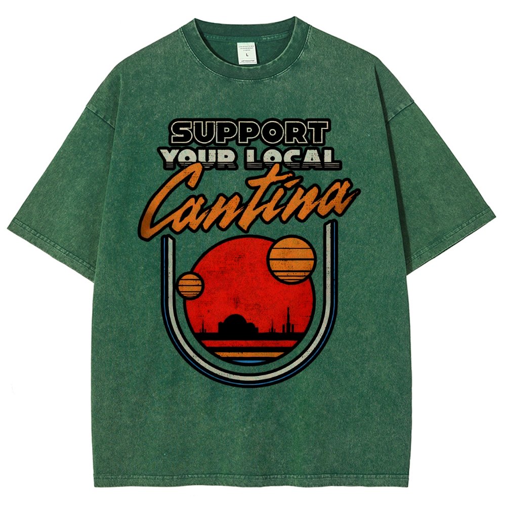 Support Your Local Hangout Vintage Distressed T-shirt