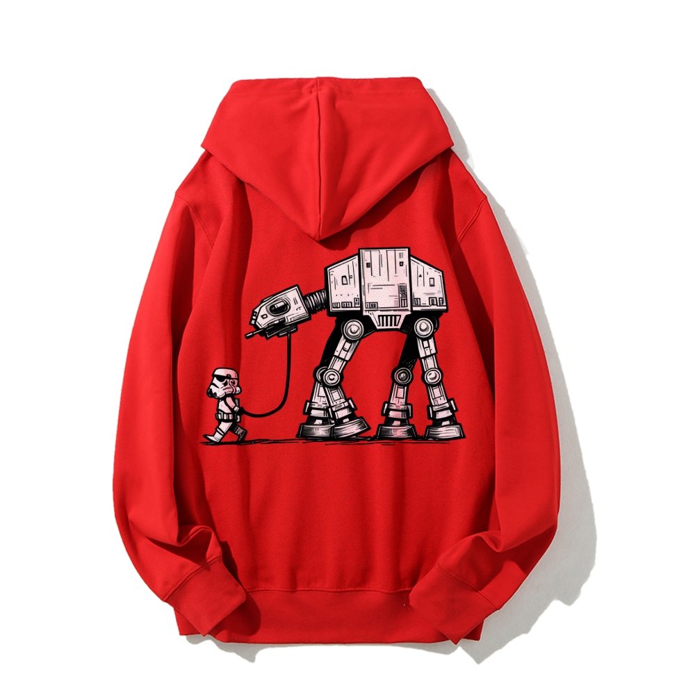 Galactic Robot Dog - Planetary Skirmishes Printed Back Unisex Cotton Hoodie
