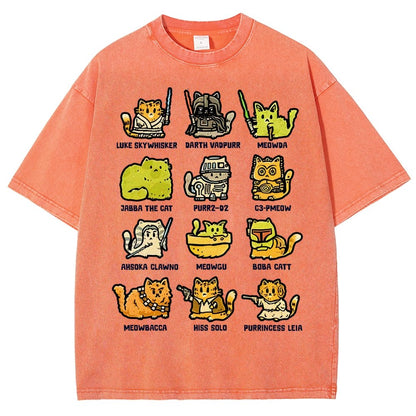 Cats of the Stars Vintage Distressed T-shirt