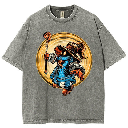 The Black Mage Vintage Distressed T-shirt