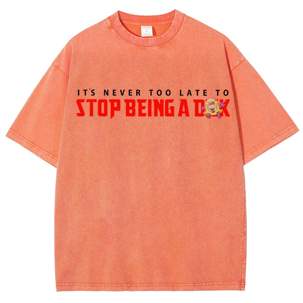 Stop Being A D..k Vintage Distressed T-shirt