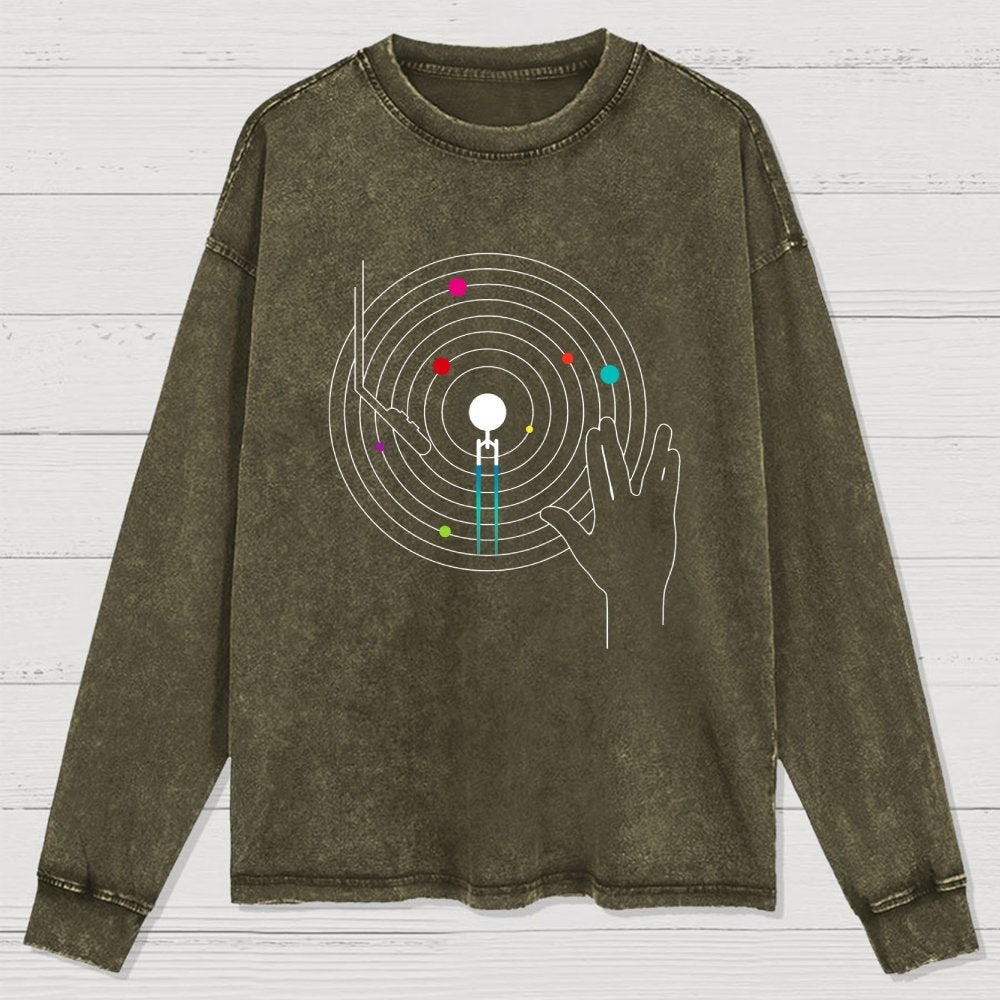 Star Vinyl Washed Long Sleeve Tee