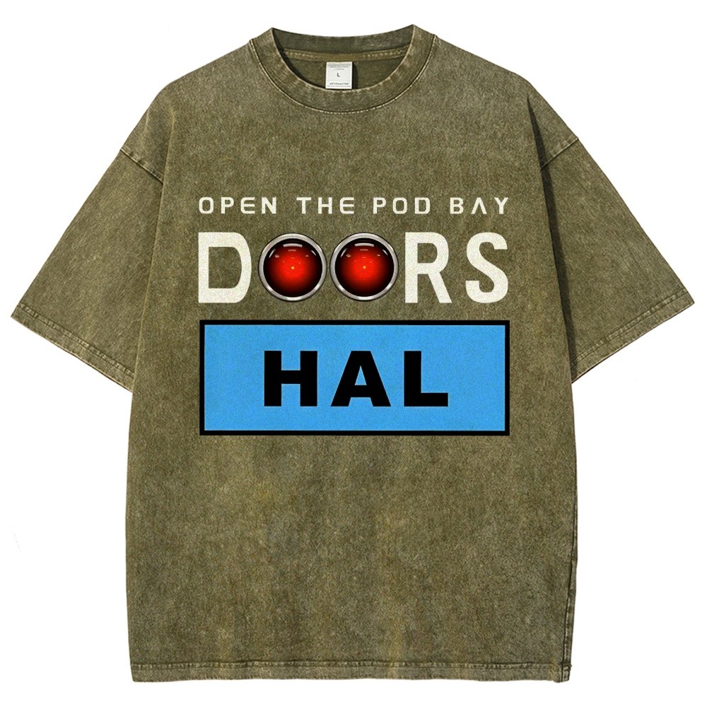 Open The Pod Bay Doors Hal Vintage Distressed T-shirt