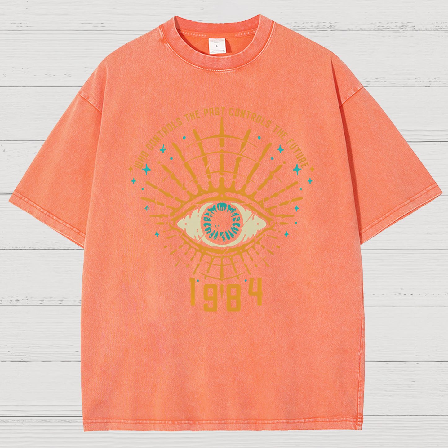 1984 George Orwell Control The Future Vintage Distressed T-shirt