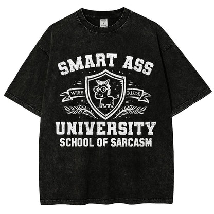 Smart Ass University Vintage Distressed T-shirt