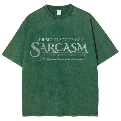 Secret Society of Sarcasm Vintage Distressed T-shirt