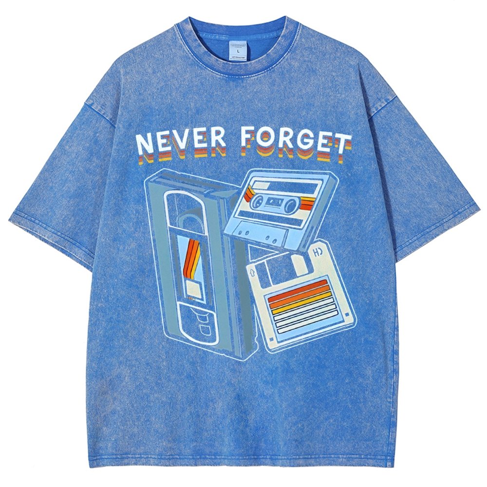 Never Forget Graphic Vintage Distressed T-shirt