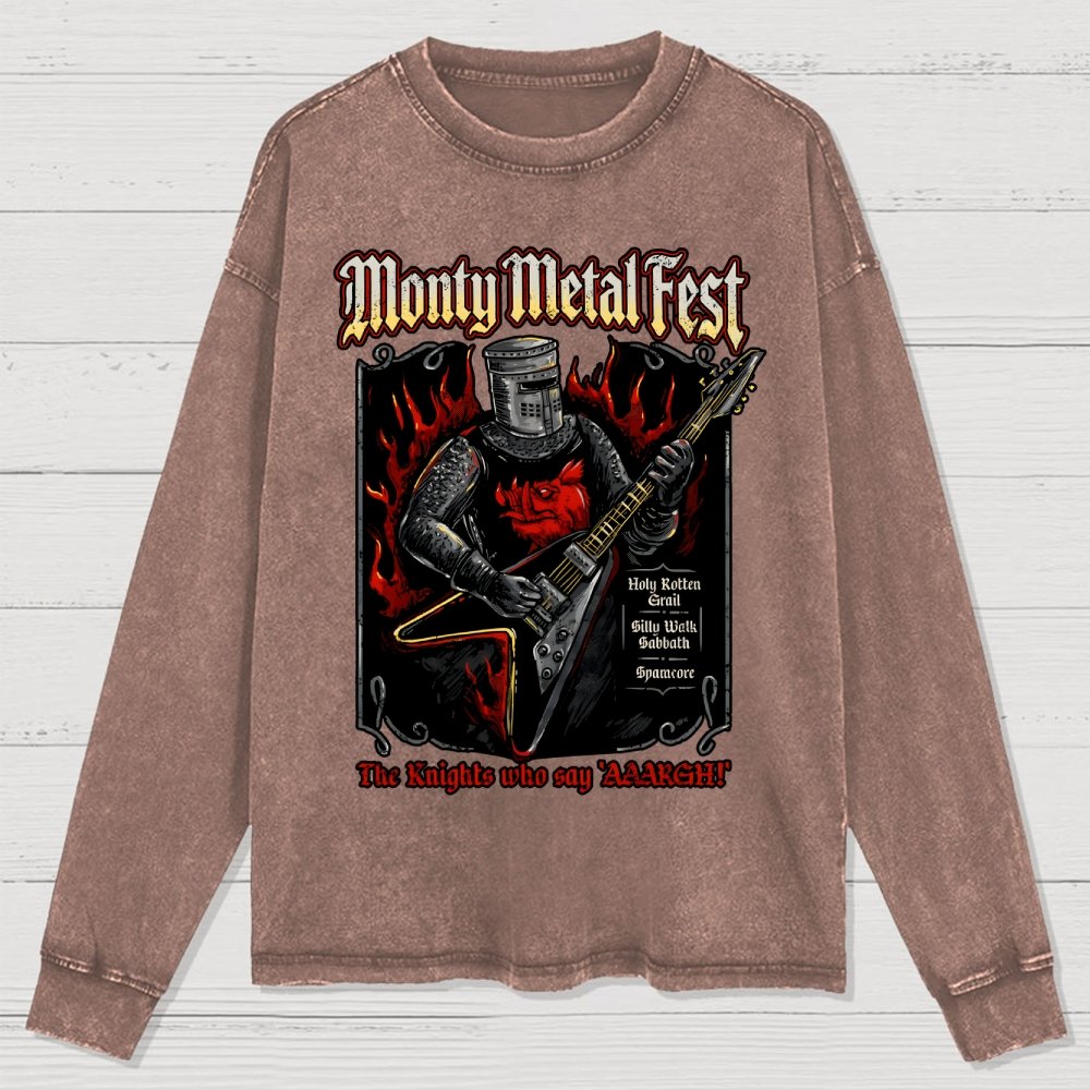 Monty Metal Fest Washed Long Sleeve Tee