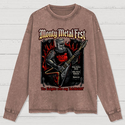 Monty Metal Fest Washed Long Sleeve Tee