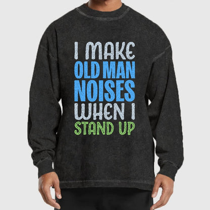 Old Man Noises Washed Long Sleeve Tee