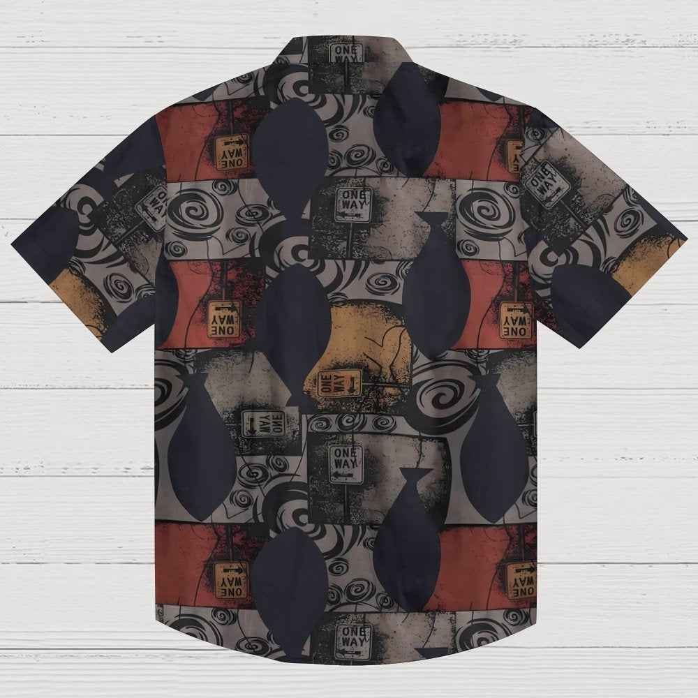 Geometric Print Geek Hawaiian Shirt
