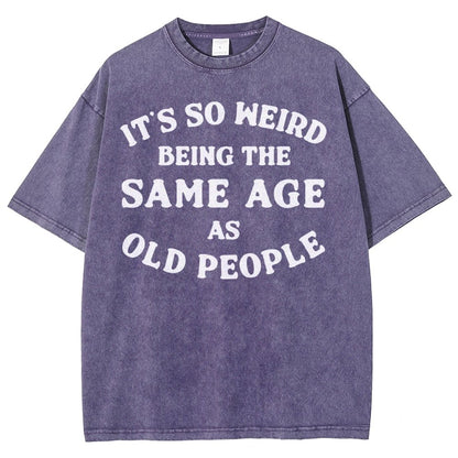 Same Age As Old People Vintage Distressed T-shirt