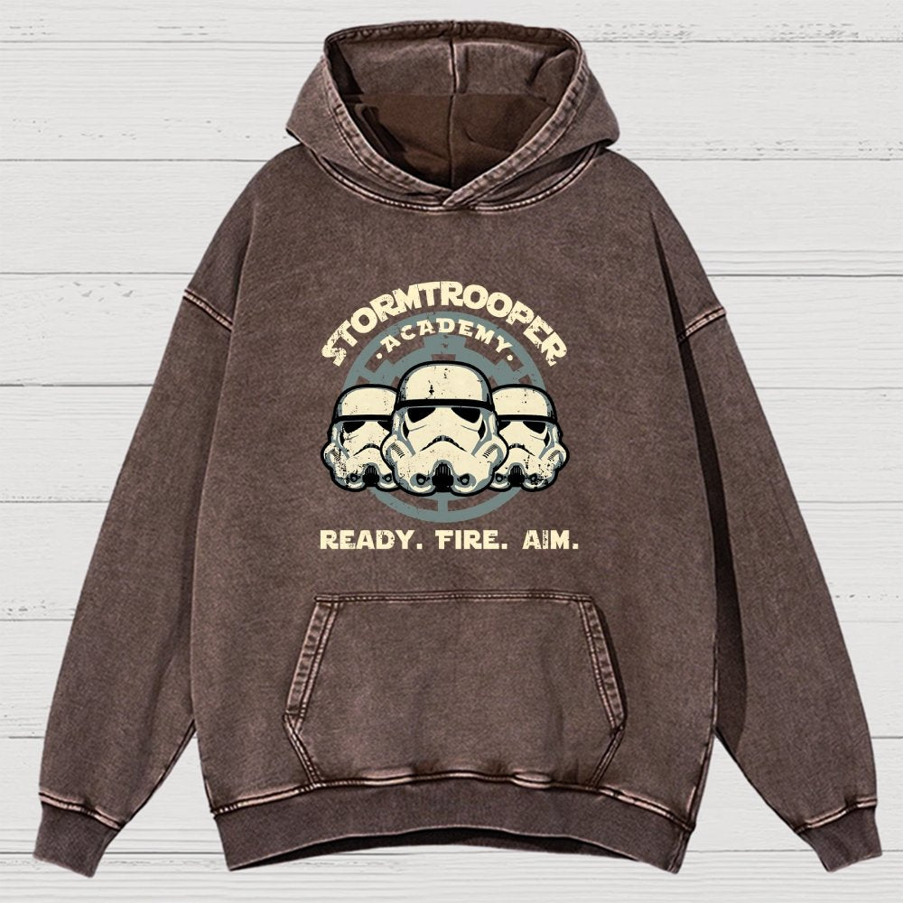 Ready. Fire. Aim. Vintage Distressed Hoodie