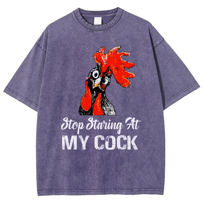 Stop Staring at My Cock Vintage Distressed T-shirt
