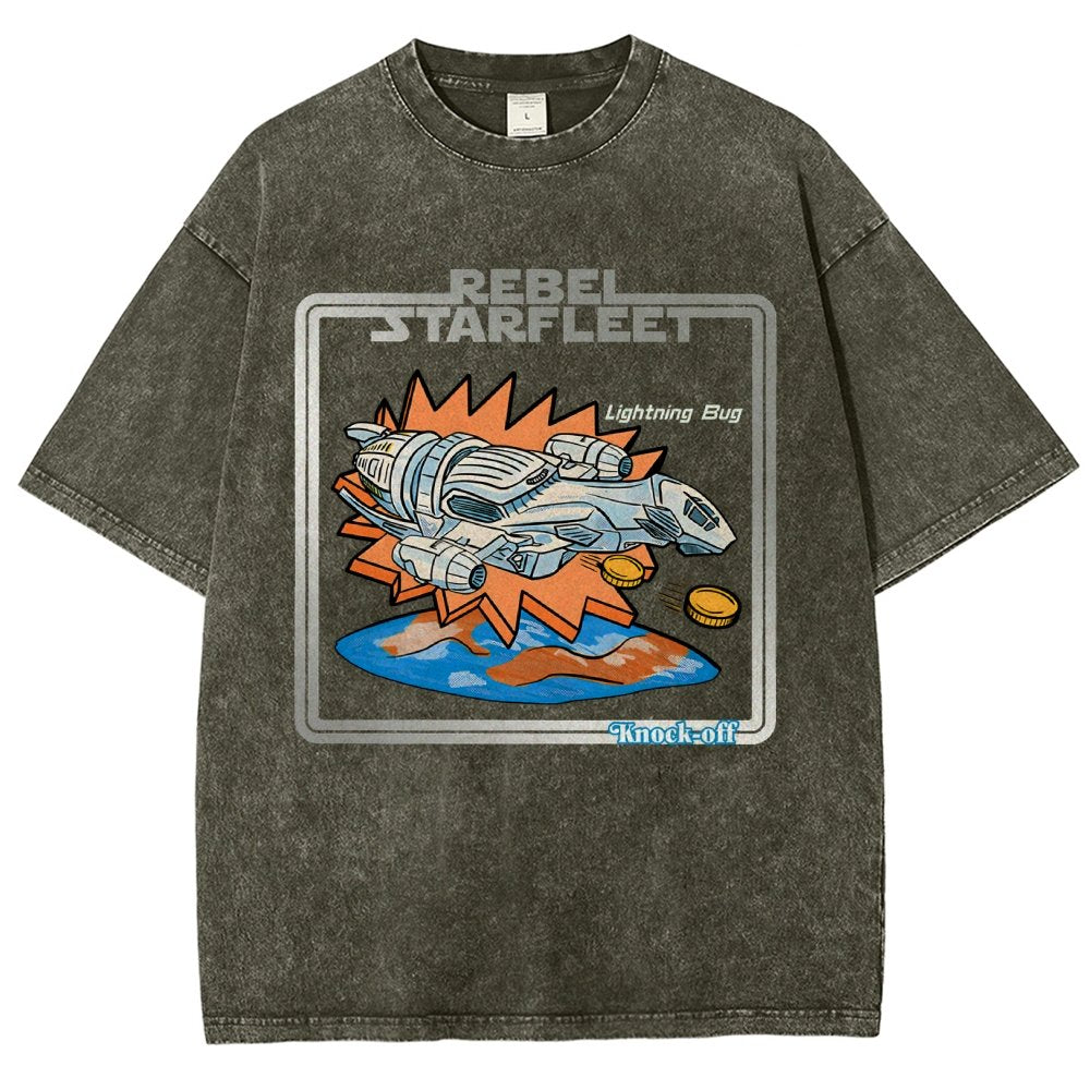Lightning Bug Knock-off Spaceship Vintage Distressed T-shirt