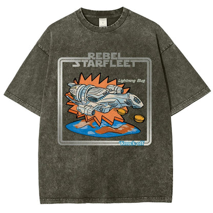 Lightning Bug Knock-off Spaceship Vintage Distressed T-shirt
