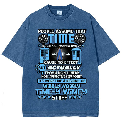 Wibbly Wobbly Timey Wimey Stuff  Vintage Distressed T-shirt