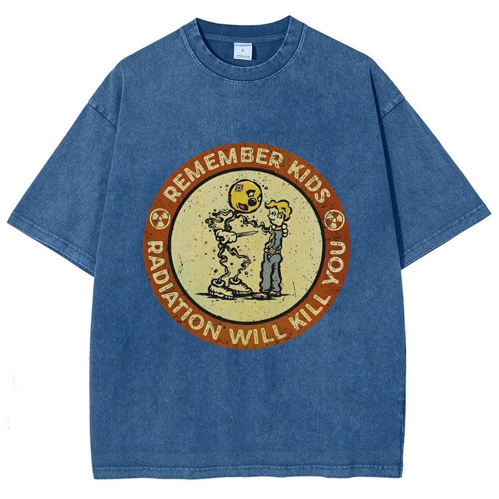 Vintage Radiation Warning Vintage Distressed T-shirt